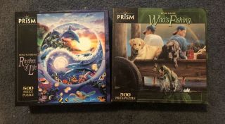 2 Prism 500 Pc Puzzles Who’s Fishing & Rhythm Of Life