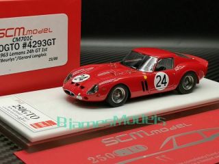 Scm 1/43 Cm701c Ferrari 250 Gto 4293gt 1963 Lemans 1st.  No.  24 N/makeup