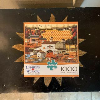 Buffalo Charles Wysocki Pumpkin Hollow Jigsaw Puzzle 1000 Piece 100 Complete