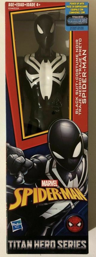 Spider - Man Titan Hero Series Black Suit Marvel Power Up W/ Titanhero Power Fx 6e