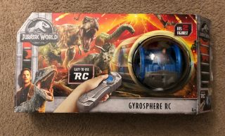 Mattel Jurassic World Park Gyrosphere Rc Remote Control Open Box