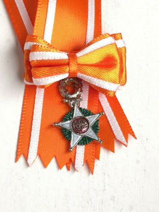 1/6 Did Us Army General George Patton Orange Sash Ribbon And Medal