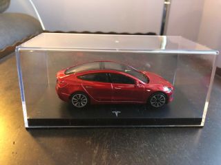 Tesla Motor Model 3 1:43 Scale Diecast Model Car Red
