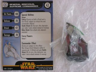Star Wars Miniatures Revenge Of The Sith General Grievous (r) Figure 32 -