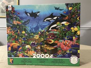 Ceaco 2000 Piece Jigsaw Puzzle Jewels Of The Deep Colorful Fish Underwater