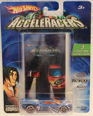 Hot Wheels Acceleracers Teku Reverb 1/9 With 3 Collectible Game Cards