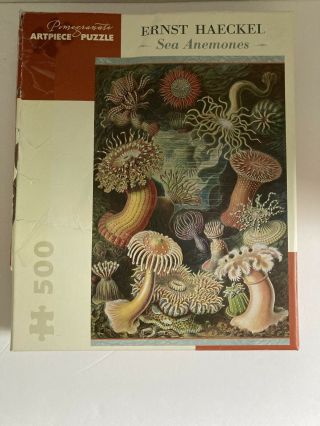 Pomegranate - Ernst Haeckel Sea Anemones 500 Pc Jigsaw Puzzle.  Pre Owned