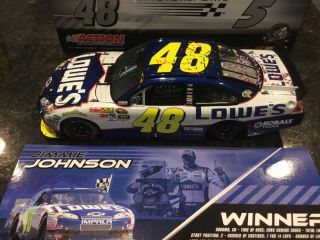1/24 Action 2010 Jimmie Johnson 48 Lowe’s Sonoma Win Raced Version Chevy Impala