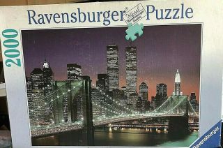 Jigsaw Puzzle Ravensburger York City Brooklyn Bridge And Manhattan 2000 Pc