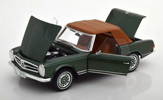 Schuco 1963 - 1971 Mercedes Benz 280 Sl W113 Green Metallic 1/18 Scale