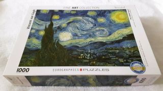Eurographics Vincent Van Gogh The Starry Night 1000 Piece Puzzle Complete