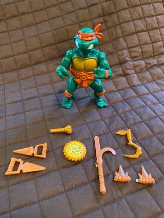 Tmnt Storage Shell Mike 1990 - Teenage Mutant Ninja Turtles Vintage Michelangelo