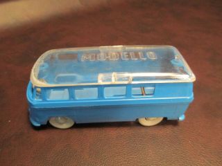 Vintage Modello Plastic Vw 13 Window Bus W/clear Removable Roof