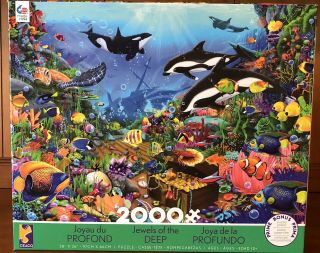 Ceaco 2000 Piece Jigsaw Puzzle Jewels Of The Deep Fish Tropical Underwater