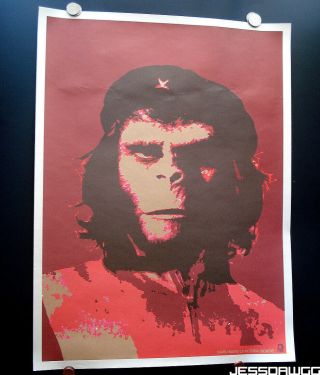 Ssur Rebel Ape R Poster Print 17 " X 23 " Planet Of The Apes Che Guevara Star Wars