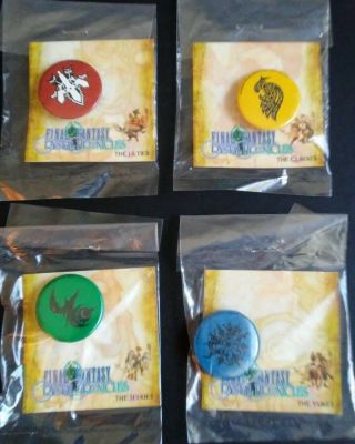 Set Of (4) Final Fantasy Crystal Chronicles - Promo Pins (2004) Factory