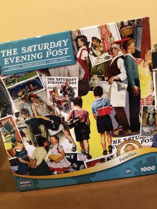 The Saturday Evening Post Norman Rockwell Families Collage 1000 Piece Puzzle