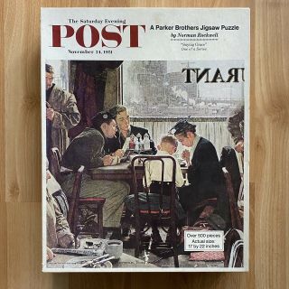 Norman Rockwell Saying Grace The Saturday Evening Post 500 Pc Puzzle - Complete