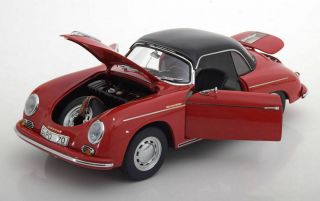 Schuco 1955 - 1959 Porsche 356A Carrera Speedster Red w/Openings 1:18 Item 2