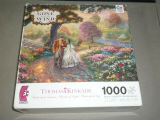 Ceaco 1000 Pc Puzzle Gone With The Wind By Thomas Kinkade - Complete Ec