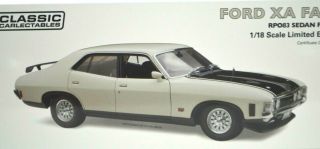 1:18 Scale Ford Xa Falcon Rpo83 Sedan Polar White Cc Diecast Model Car