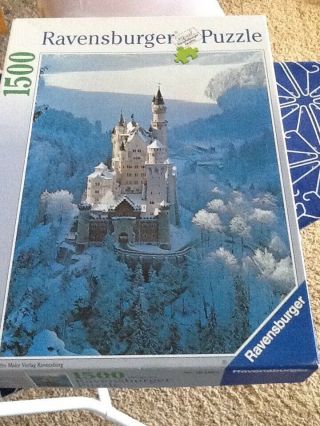 Ravensburger 1500 Piece Puzzle - Neuschwanstein Castle (one Piece Missing)