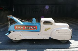 Lincoln Toys Tow Service Wrecker Truck - Made In Canada - Pressed Steel