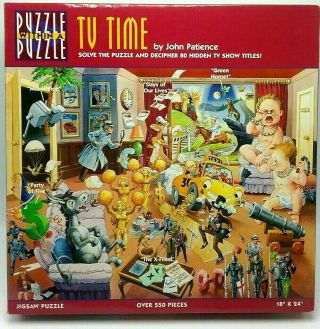 1998 Great American Puzzle Factory Tv Time Jigsaw Puzzle 550 Pc Puzzle In Puzzle