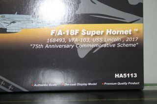 Hobby Master US Navy 1:72 F/A - 18F Hornet (HA5113) Die - Cast Model Plane 2