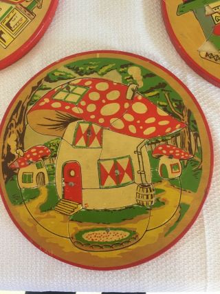 Vintage SIMPLEX 4 Wooden Round Puzzles Made in Holland 3