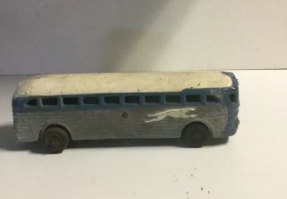 Vintage Realistic Toy Co.  Cast Iron Greyhound Bus 8.  75”