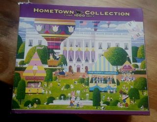 1000 Pce Jigsaw Puzzle: Hometown White House Easter Egg Hunt (cheapest On Ebay)