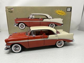1/18 Precision Miniatures 1956 Chevrolet Bel - Air 4 Door Red/ Beige Pmus - 01rb