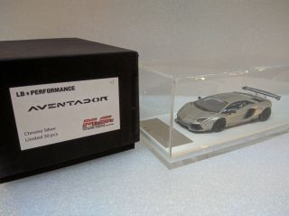 Lb Performance Aventador 2.  0 Chrome Silver Lim:30pcs Davis & Giovanni 1/43
