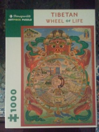 Pomegranate Arts 1000 Pc Jigsaw Puzzle,  Tibetan Wheel Of Dharma,  Challenging