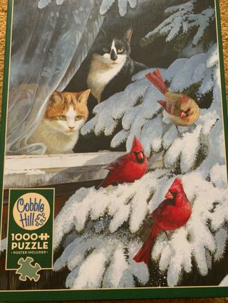 Cobble Hill 1000 Piece Puzzle Great Colors Cats And Birds
