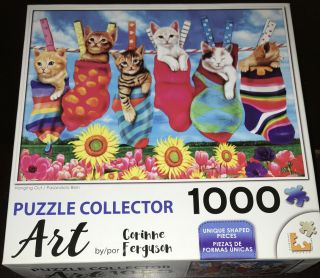 Crazart 1000 Piece Jigsaw Puzzle Hanging Out Corinne Ferguson Art Cat Kitten
