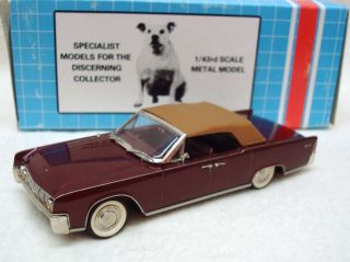 1/43,  Rare Minimarque 1964 Lincoln,  Conv,  Tp Up,  N/motorcity,  N/brooklin