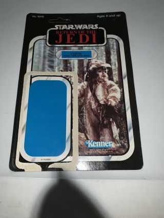 1983 Vintage Kenner Rotj Star Wars Action Figure 65 Card Back Logray Unpunched