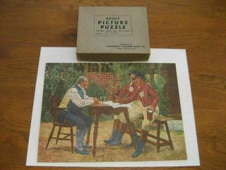 Vintage Adult Picture Puzzle " The Guests " 10 " X 13 1/2 "