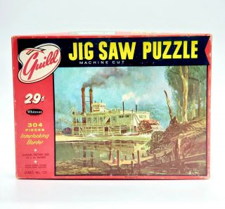Vintage Whitman Guild Sternwheeler Whippoorwill 304 Pc Jigsaw Puzzle 1940s 4425