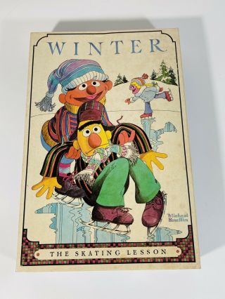 Vintage Sesame Street Muppets Jigsaw Puzzle Jim Henson Bert Ernie Winter 1980