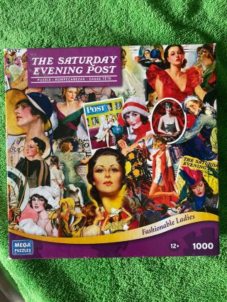 Mega Puzzles 1000 Piece The Saturday Evening Post Fashionable Ladies Puzzle