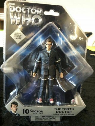 Doctor Who Bbc The Tenth Doctor In Blue Suit With Glasses 5 " Action Figure