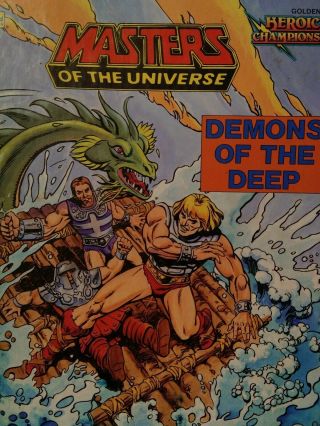 Vintage Masters Of The Universe Demons Of The Deep - Heroic Champions He - Man Book
