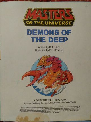 Vintage Masters Of The Universe Demons of the Deep - Heroic Champions He - Man Book 3