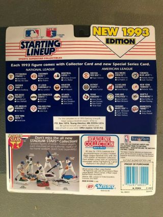 Two (2) Nolan Ryan Starting Lineups - 1992 & 1993 SLU Rangers Baseball 3