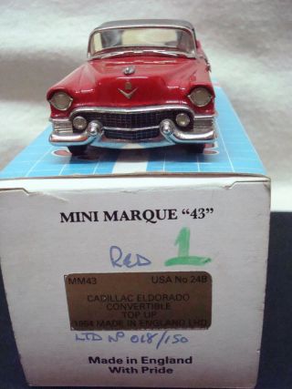 1/43,  Rare,  1954 Cadillac Eldorado,  Conv.  T/u By Minimarque,  N/brooklin/n/motorcity