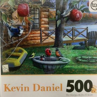 Kevin Daniel " Birds & Cabin " 500 Piece Jigsaw Puzzle 19 X 14 " Tcg Toys Sure Lox