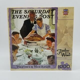 The Saturday Evening Post Norman Rockwell " Freedom From Want " 1000 Piece Puzzle